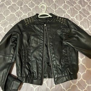 Black “leather” jacket